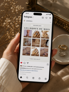 Création d’une publication Instagram présentant une sélection de bijoux