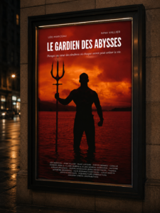 Création d’une affiche de film intitulée Le Gardien des Abysses